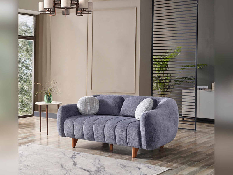 Snowy Stationary Loveseat Anthracite in Anthracite - 101-SNO-ROMAA-2