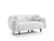 Snowy Stationary Loveseat Cream in Cream - 101-SNO-ROMAC-2