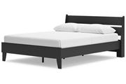 Socalle Black Queen Panel Platform Bed - DMV FurnitureQueen Bed