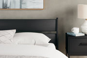 Socalle Black Queen Panel Platform Bed - DMV FurnitureQueen Bed