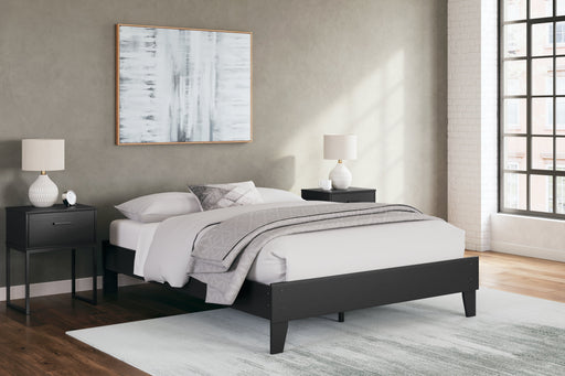 Socalle Black Queen Platform Bed - EB1865-113