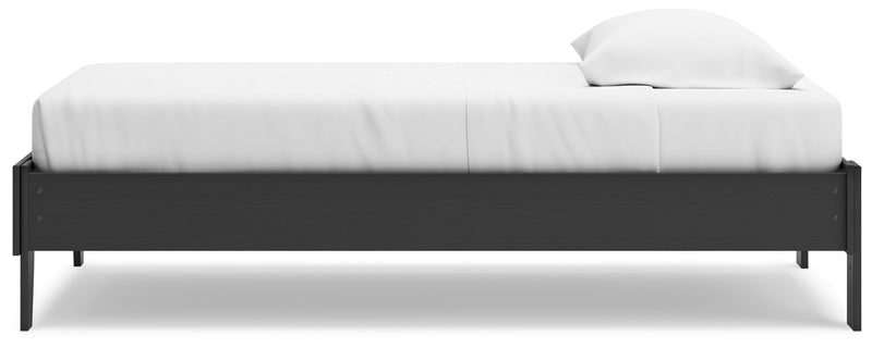Socalle Black Twin Platform Bed from Ashley - DMV Furniture