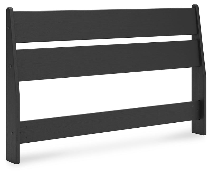 Socalle Full Panel Headboard with Dresser, Chest and Nightstand in Black - PKG018863