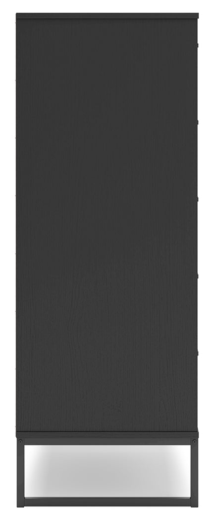 Socalle Full Panel Platform Bed with Dresser, Chest and Nightstand in Black - PKG018875