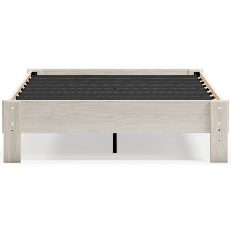 Socalle Full Platform Bed with Mattress in Light Natural - PKG018219