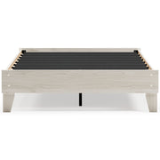 Socalle Full Platform Bed with Mattress in Light Natural - PKG018219