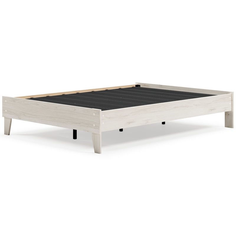 Socalle Full Platform Bed with Mattress in Light Natural - PKG018221