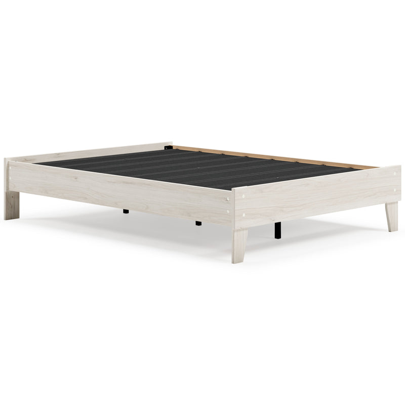 Socalle Full Platform Bed with Mattress in Light Natural - PKG018223