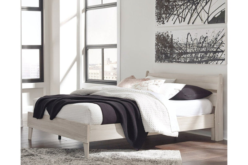 Socalle Natural Queen Panel Platform Bed - DMV FurnitureQueen Bed