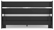 Socalle Queen Panel Platform Bed with Dresser, Chest and 2 Nightstands in Black - PKG019063
