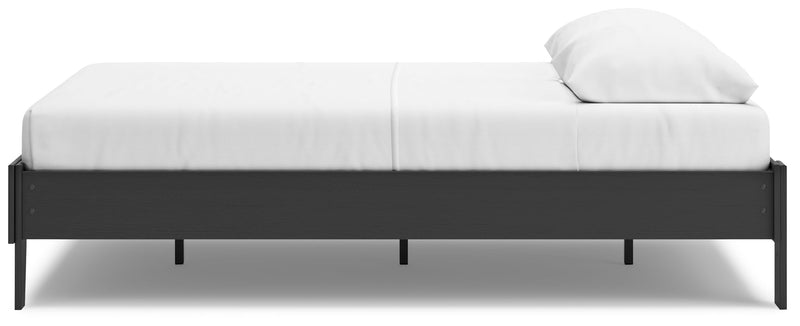 Socalle Queen Platform Bed with Dresser and 2 Nightstands in Black - PKG019046