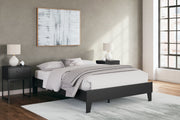 Socalle Queen Platform Bed with Dresser and 2 Nightstands in Black - PKG019046