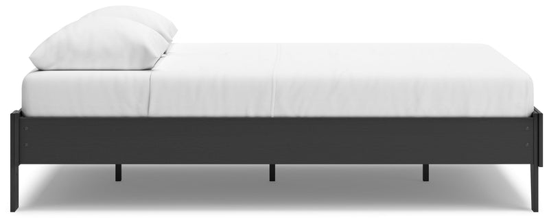 Socalle Queen Platform Bed with Dresser and Chest in Black - PKG018854