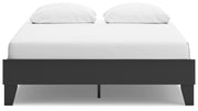 Socalle Queen Platform Bed with Dresser, Chest and 2 Nightstands in Black - PKG019047