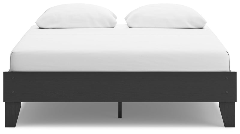 Socalle Queen Platform Bed with Dresser, Chest and Nightstand in Black - PKG018855