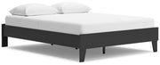 Socalle Queen Platform Bed with Dresser, Chest and Nightstand in Black - PKG018855
