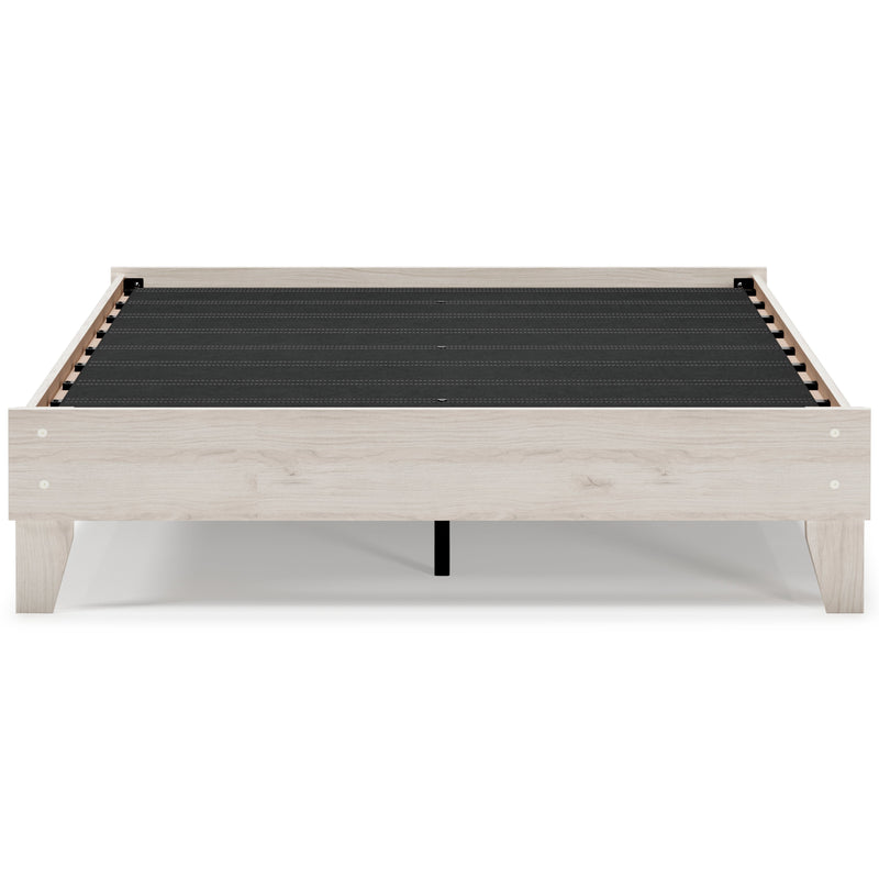 Socalle Queen Platform Bed with Mattress in Light Natural - PKG018225