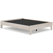Socalle Queen Platform Bed with Mattress in Light Natural - PKG018228