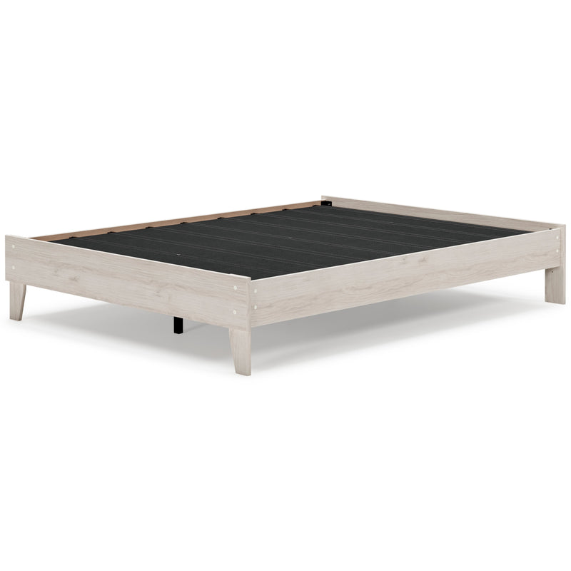 Socalle Queen Platform Bed with Mattress in Light Natural - PKG018228