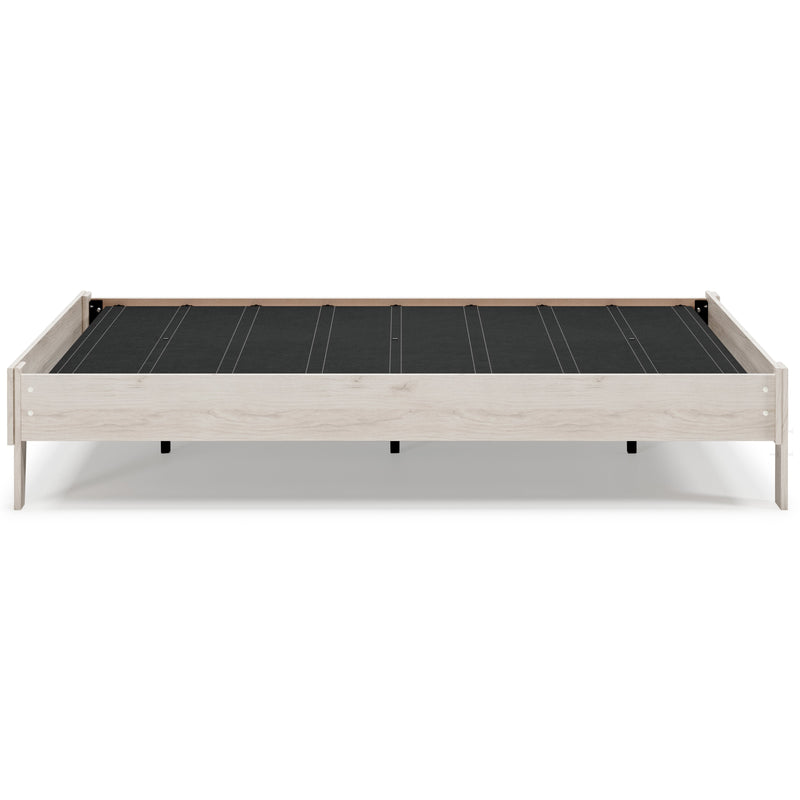 Socalle Queen Platform Bed with Mattress in Light Natural - PKG018229