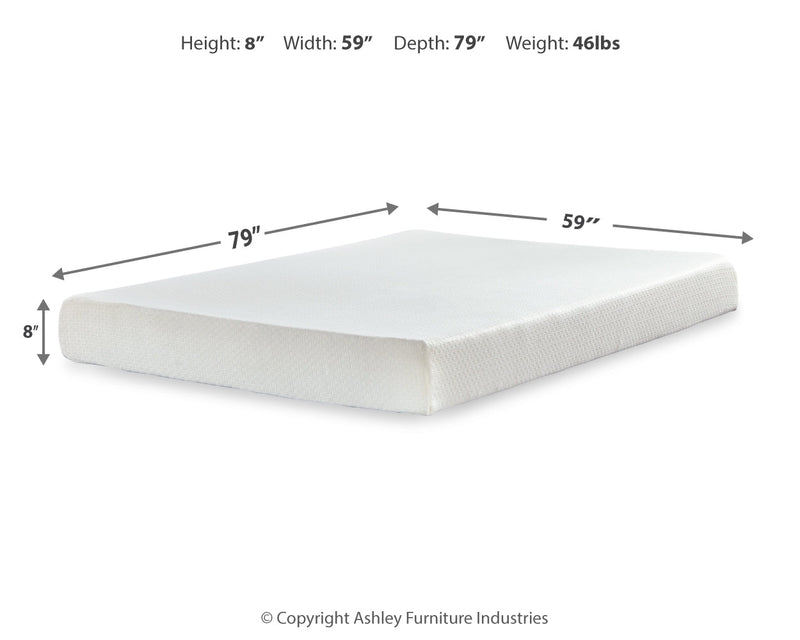 Socalle Queen Platform Bed with Mattress in Light Natural - PKG018229