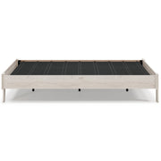Socalle Queen Platform Bed with Mattress in Light Natural - PKG018230