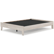 Socalle Queen Platform Bed with Mattress in Light Natural - PKG018230