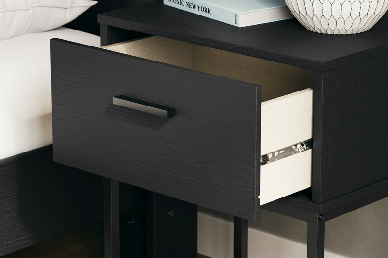 Socalle Twin Panel Headboard with Dresser and 2 Nightstands in Black from Ashley - DMV Furniture