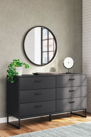 Socalle Twin Panel Headboard with Dresser and 2 Nightstands in Black - PKG019049