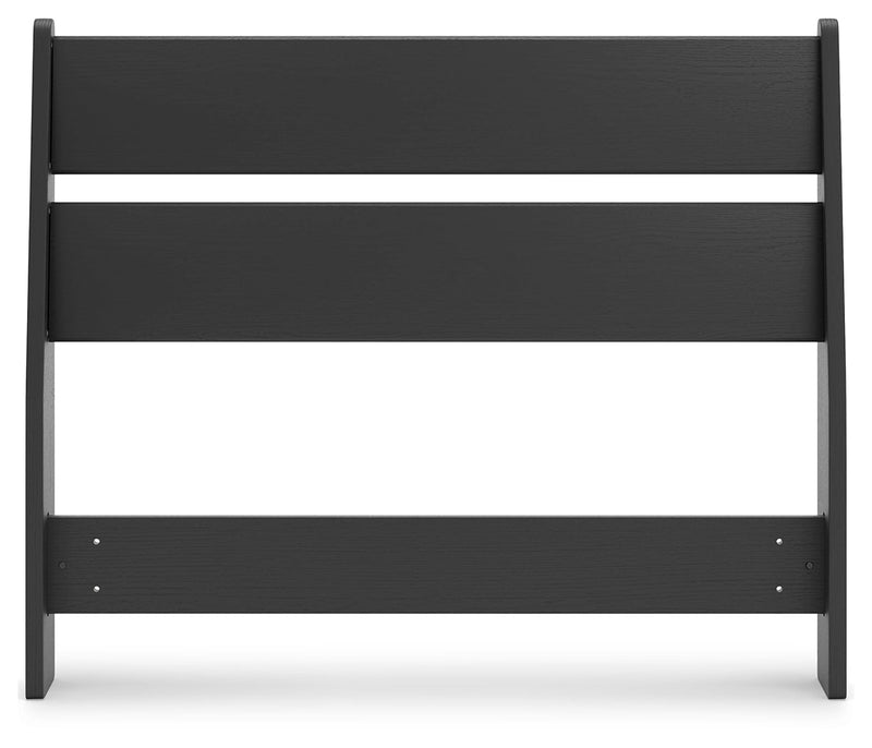 Socalle Twin Panel Headboard with Dresser in Black - PKG018856