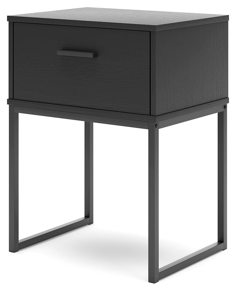 Socalle Twin Panel Platform Bed with Dresser and 2 Nightstands in Black - PKG019057