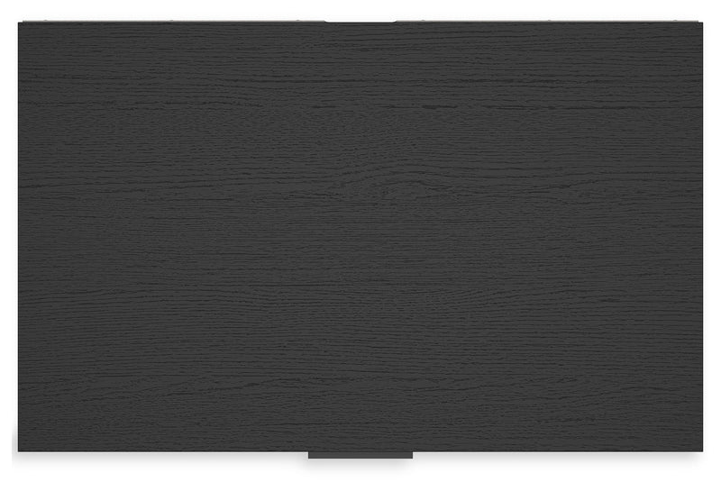 Socalle Twin Panel Platform Bed with Dresser and Chest in Black - PKG018870