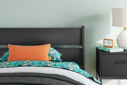 Socalle Twin Panel Platform Bed with Dresser and Nightstand in Black - PKG018869