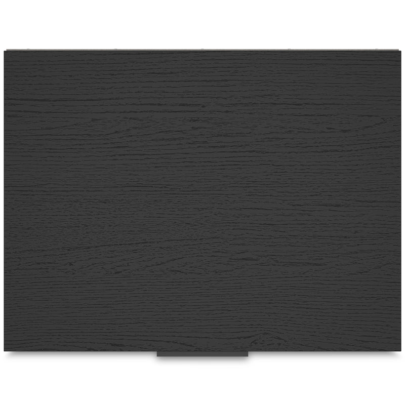 Socalle Twin Panel Platform Bed with Dresser, Chest and 2 Nightstands in Black - PKG019058
