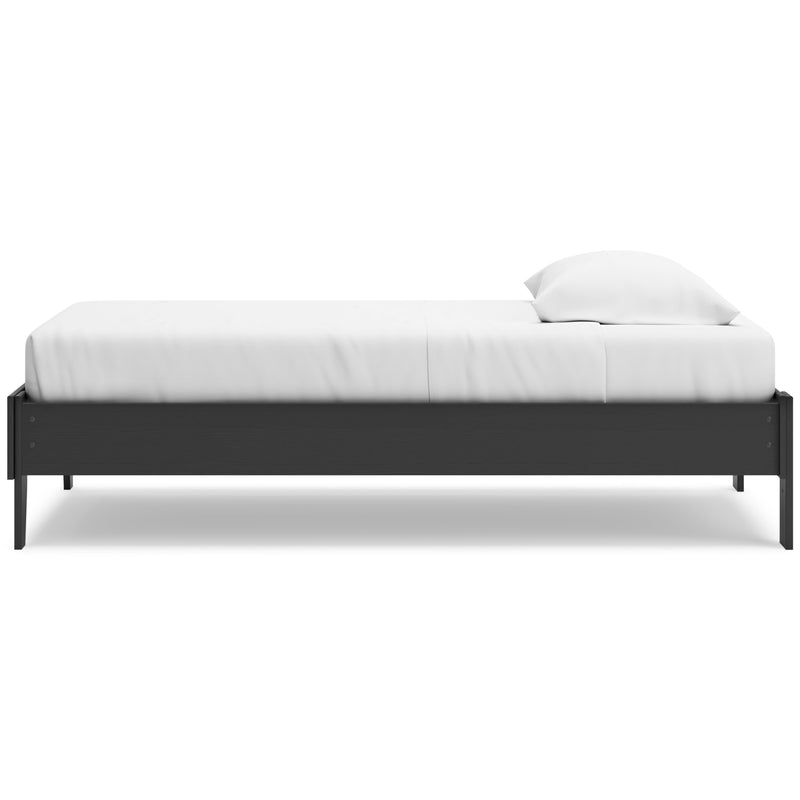 Socalle Twin Platform Bed with Dresser and Nightstand in Black - PKG018845