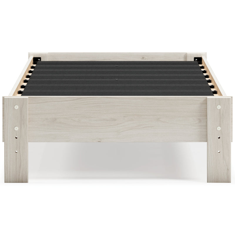 Socalle Twin Platform Bed with Mattress in Light Natural - PKG018214