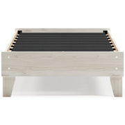 Socalle Twin Platform Bed with Mattress in Light Natural - PKG018214