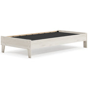 Socalle Twin Platform Bed with Mattress in Light Natural - PKG018215