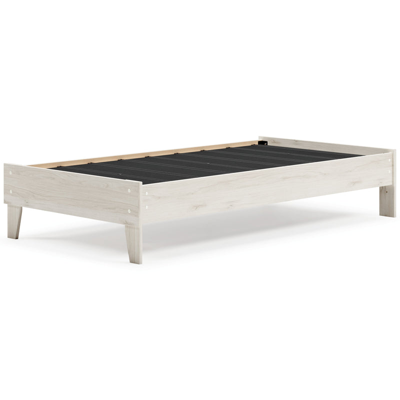 Socalle Twin Platform Bed with Mattress in Light Natural - PKG018215