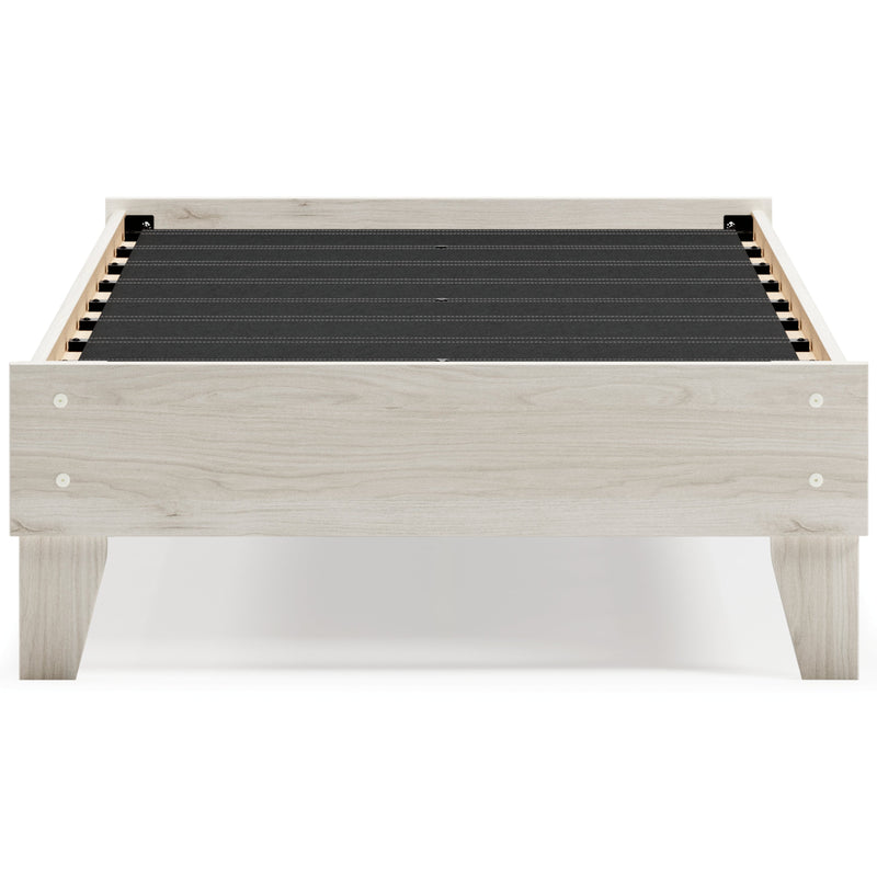 Socalle Twin Platform Bed with Mattress in Light Natural - PKG018215