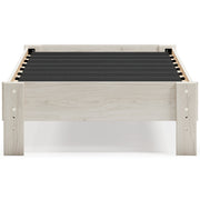 Socalle Twin Platform Bed with Mattress in Light Natural - PKG018216