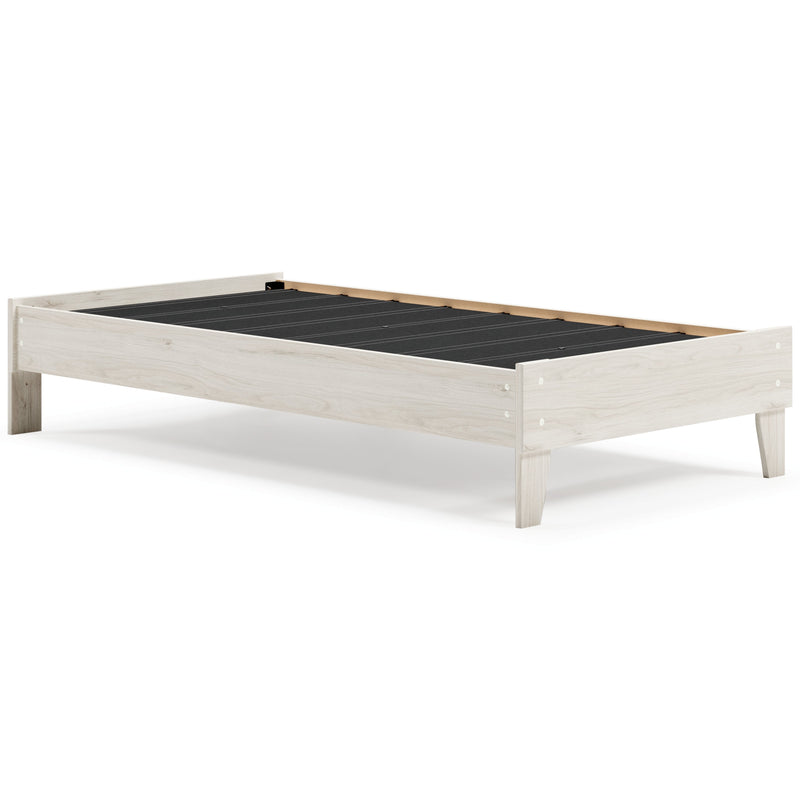 Socalle Twin Platform Bed with Mattress in Light Natural - PKG018218