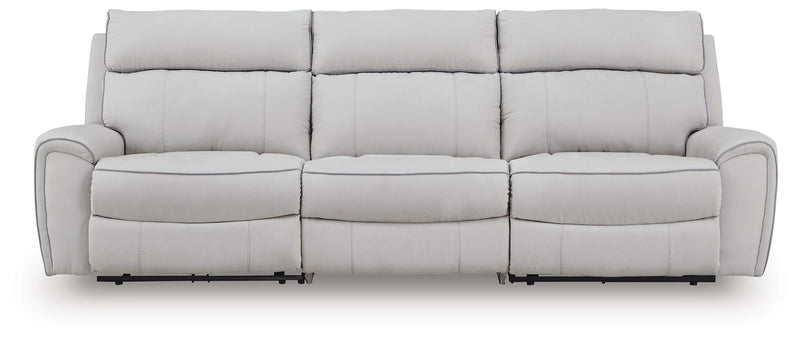 Social Pointe Pearl/Ash 3-Piece Power Reclining Sectional - PC98802S1