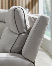 Social Pointe Pearl/Ash 5-Piece Power Reclining Sectional - PC98802S8