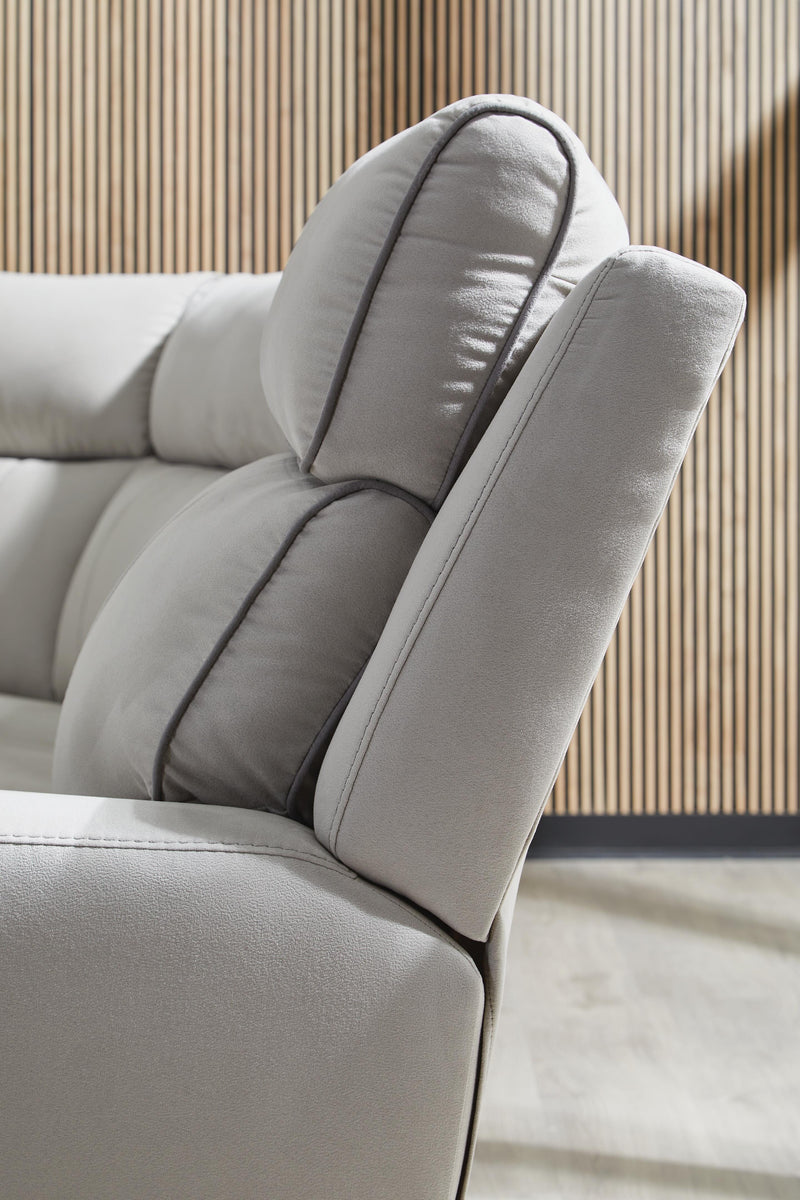 Social Pointe Pearl/Ash 5-Piece Power Reclining Sectional - PC98802S8