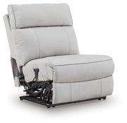 Social Pointe Pearl/Ash 5-Piece Reclining Sectional with Storage Consoles - PC98802S39