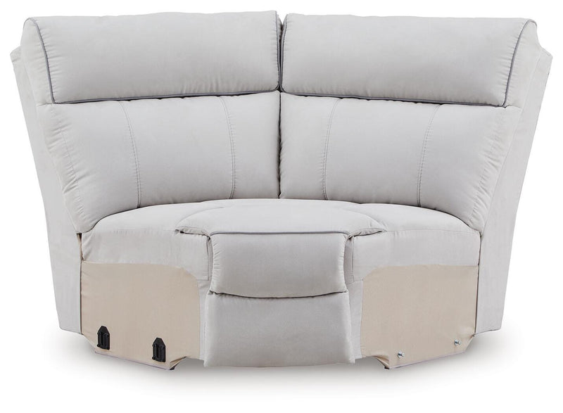 Social Pointe Pearl/Ash 7-Piece Reclining Sectional with Storage Consoles - PC98802S34