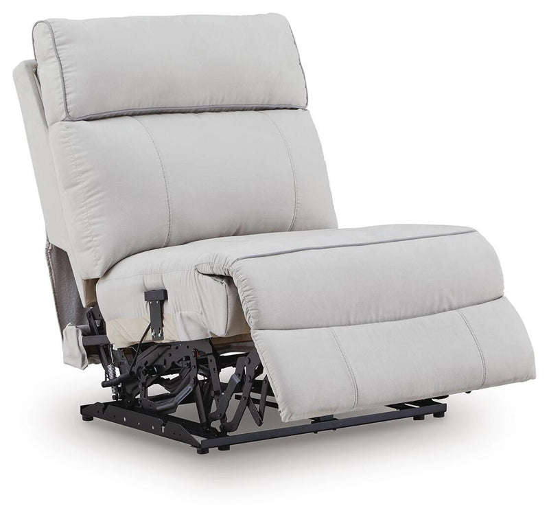 Social Pointe Pearl/Ash 7-Piece Reclining Sectional with Storage Consoles - PC98802S34