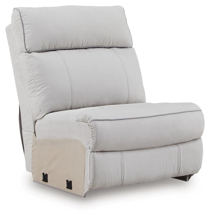 Social Pointe Pearl/Ash 7-Piece Reclining Sectional with Storage Consoles - PC98802S34