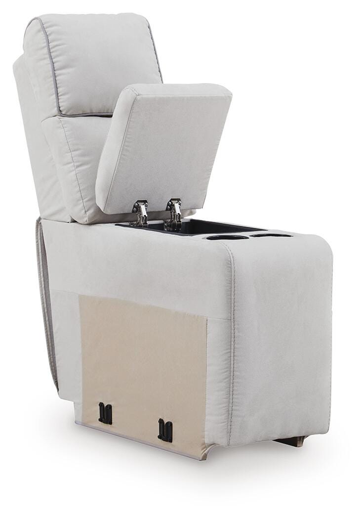 Social Pointe Pearl/Ash 7-Piece Reclining Sectional with Storage Consoles - PC98802S34